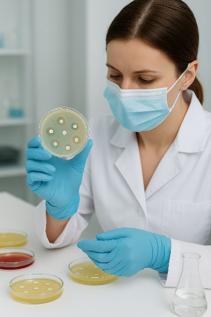 تعیین اثربخشی انواع آنتی میکروبیال